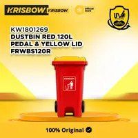 бак для мусора 120 л с педалью, красный