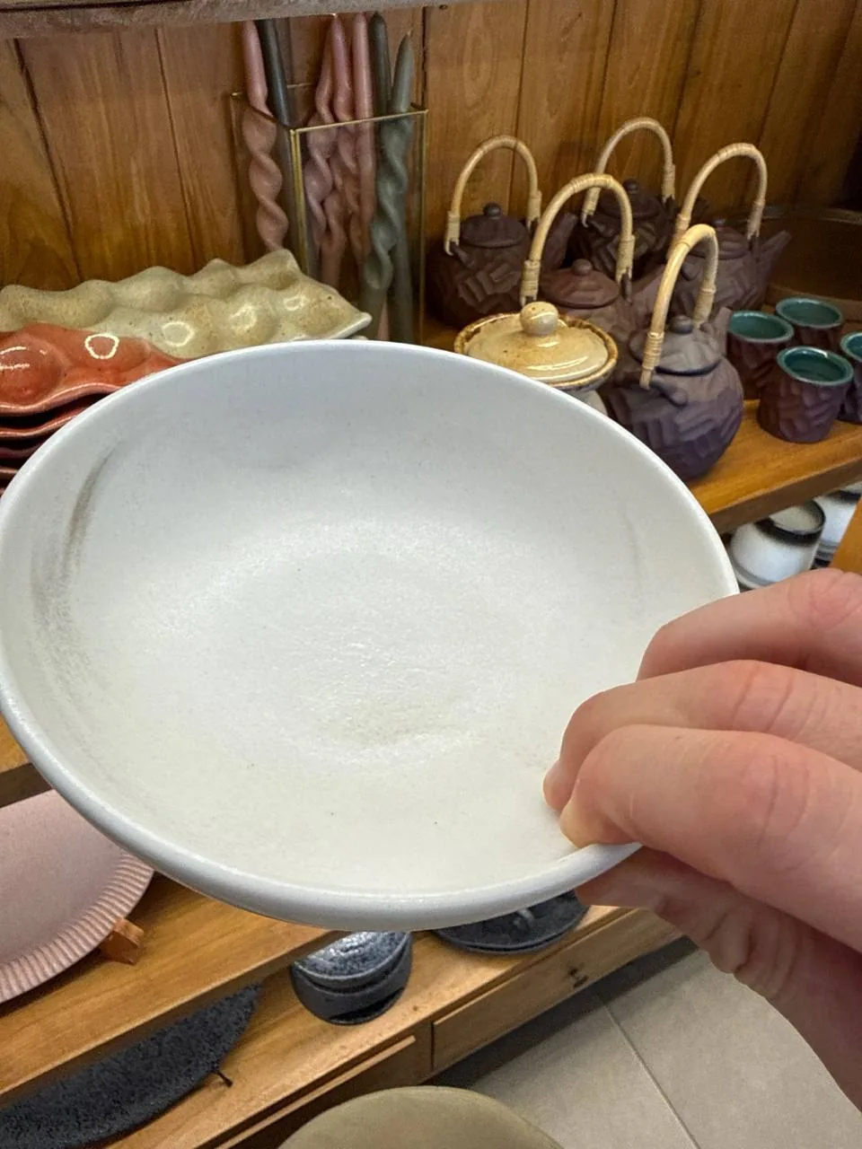 миска керамическая, белая матовая